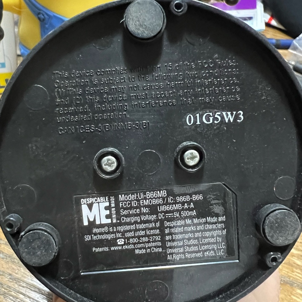 DESPICABLE ME iHome Rechargable Bluetooth Wireless Speaker - Gently Used - Picture 3 of 4